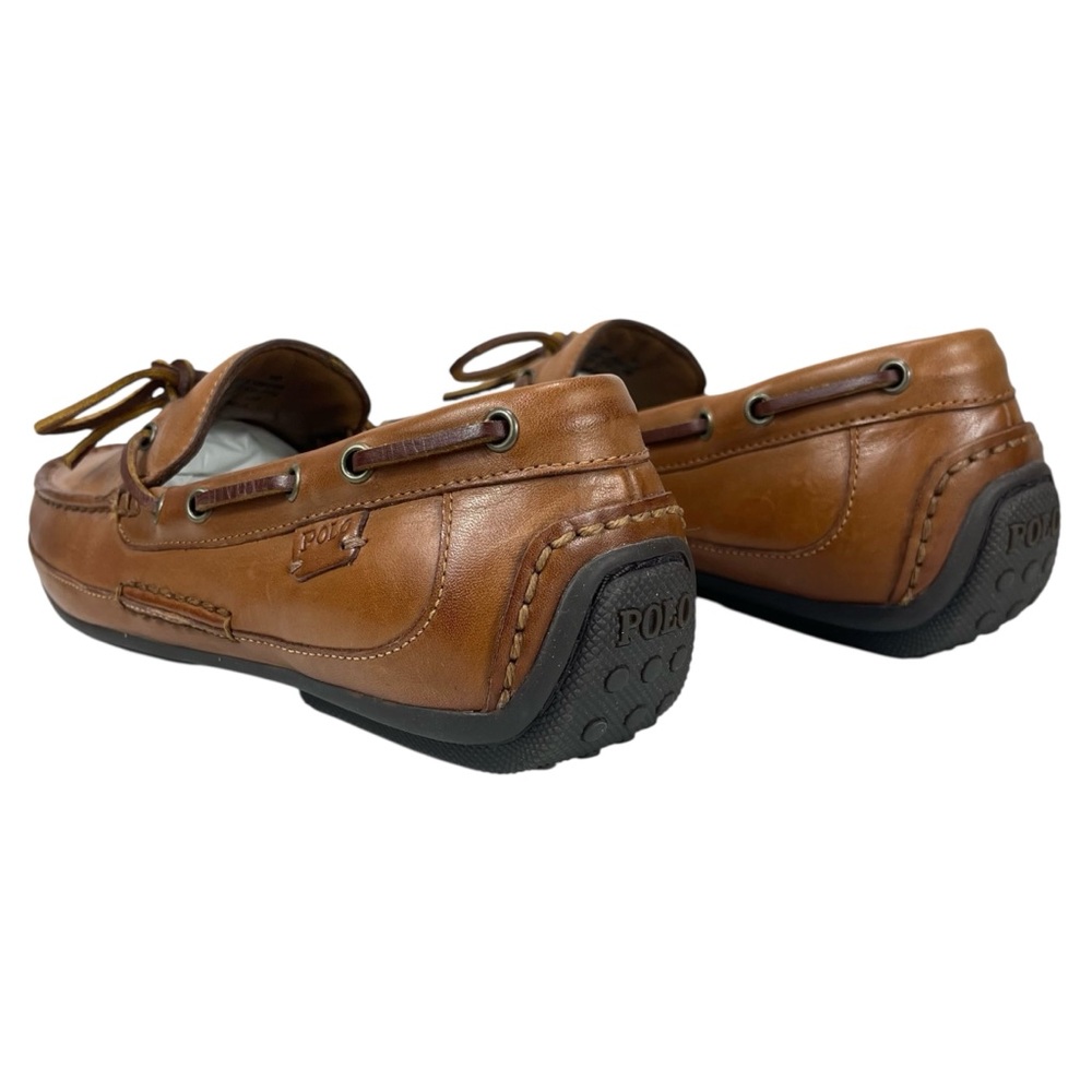 Polo Ralph Lauren Men 9D Brown Leather Boat Loafer Driving Moccasin Shoes - Picture 6 of 10